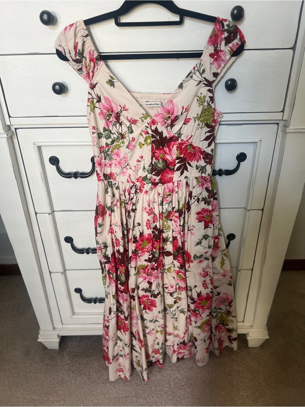 Abercrombie & Fitch Floral Cap Sleeve Corset Midi Dress - Picture 3 of 8